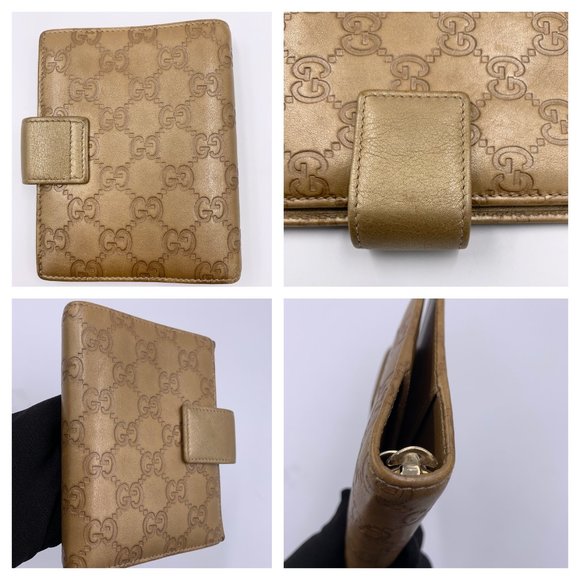 Authentic Gucci GG Golden Brown 6-ring Agenda - Picture 5 of 9